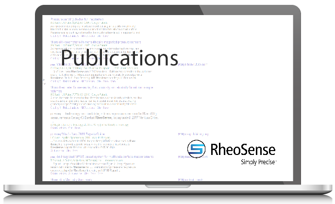 在出版物中提到的RheoSense粘度计 在出版物中提到的RheoSense粘度计
